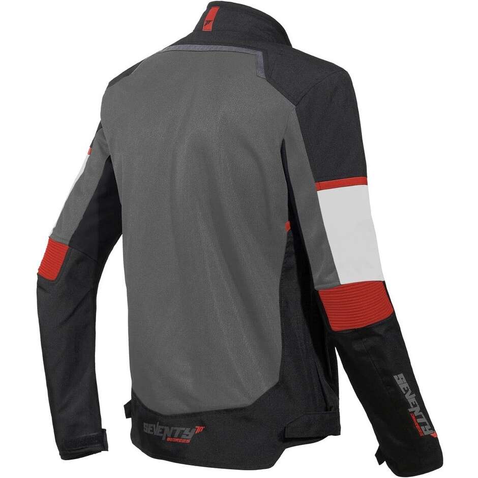 Giubbotto Moto Seventy Degrees SD-JR60 THUNDER Nero Rosso