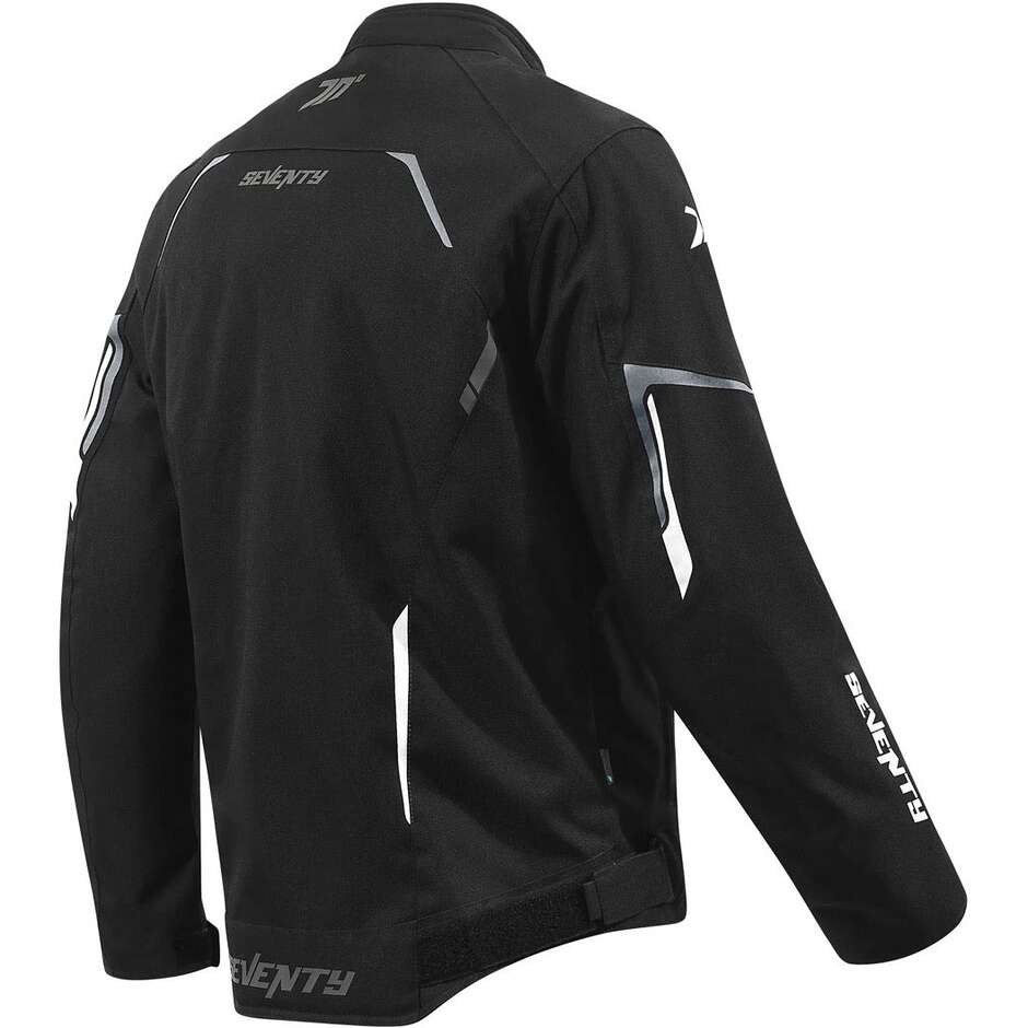 Giubbotto Moto Seventy Degrees SD-JR65 PISTON Nero Bianco