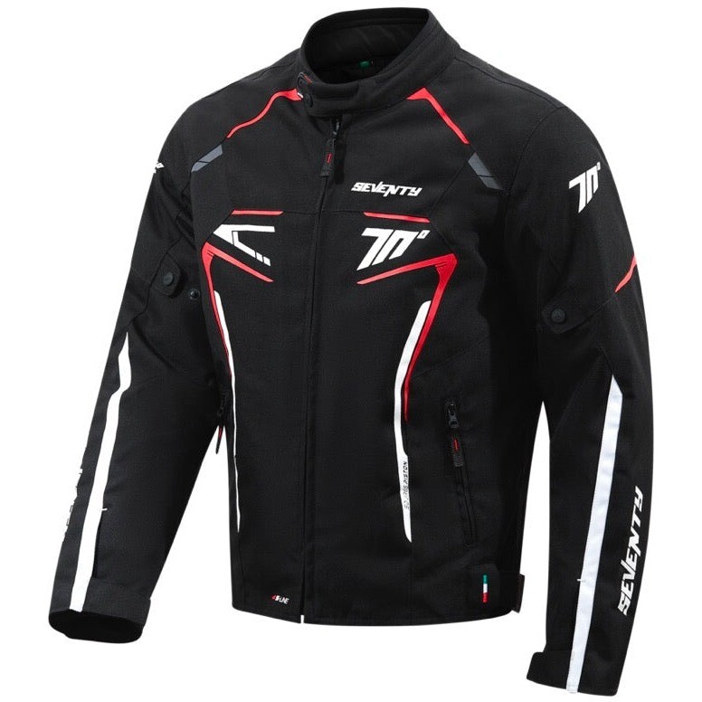 Giubbotto Moto Degrees SD-JR65 PISTON Nero Rosso taglia 3XL