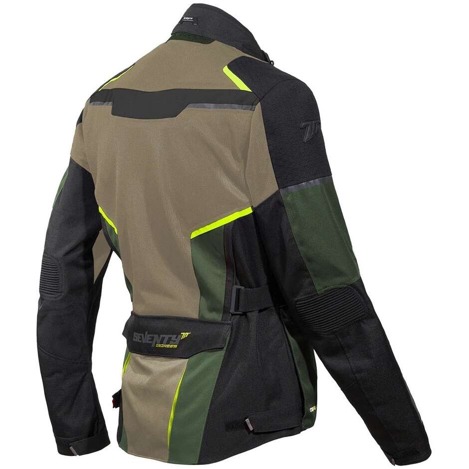 Giubbotto Moto Seventy Degrees SD-JT70 ATACAMA Sabbia Verde Giallo Fluo