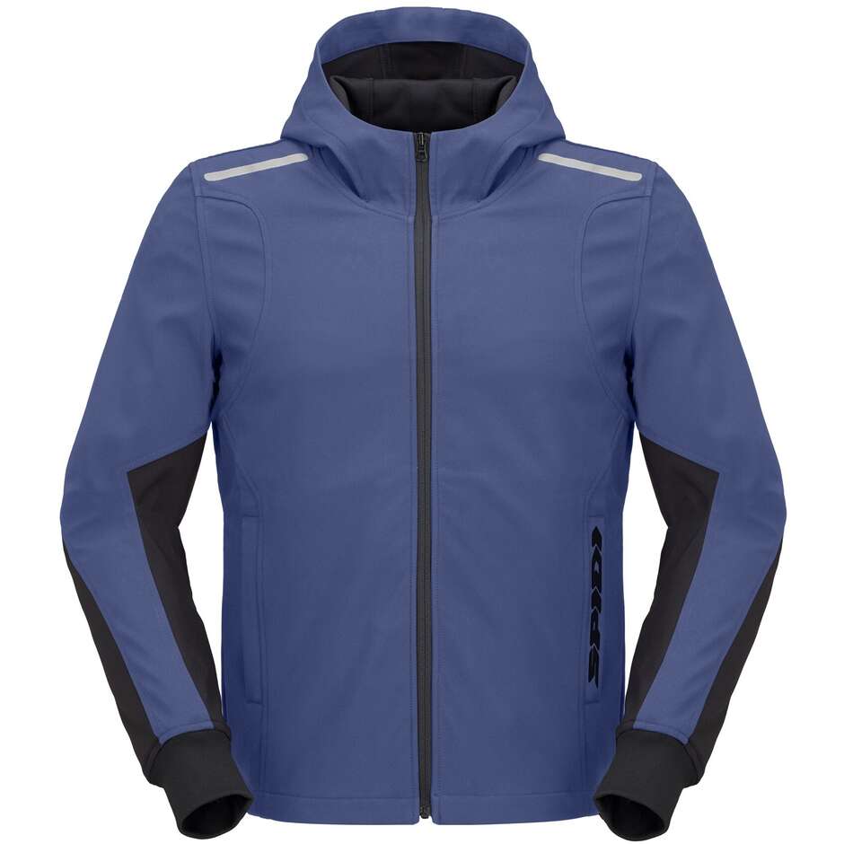 Giubbotto Moto HOODIE ARMOR LIGHT Azzurro Nero taglia L