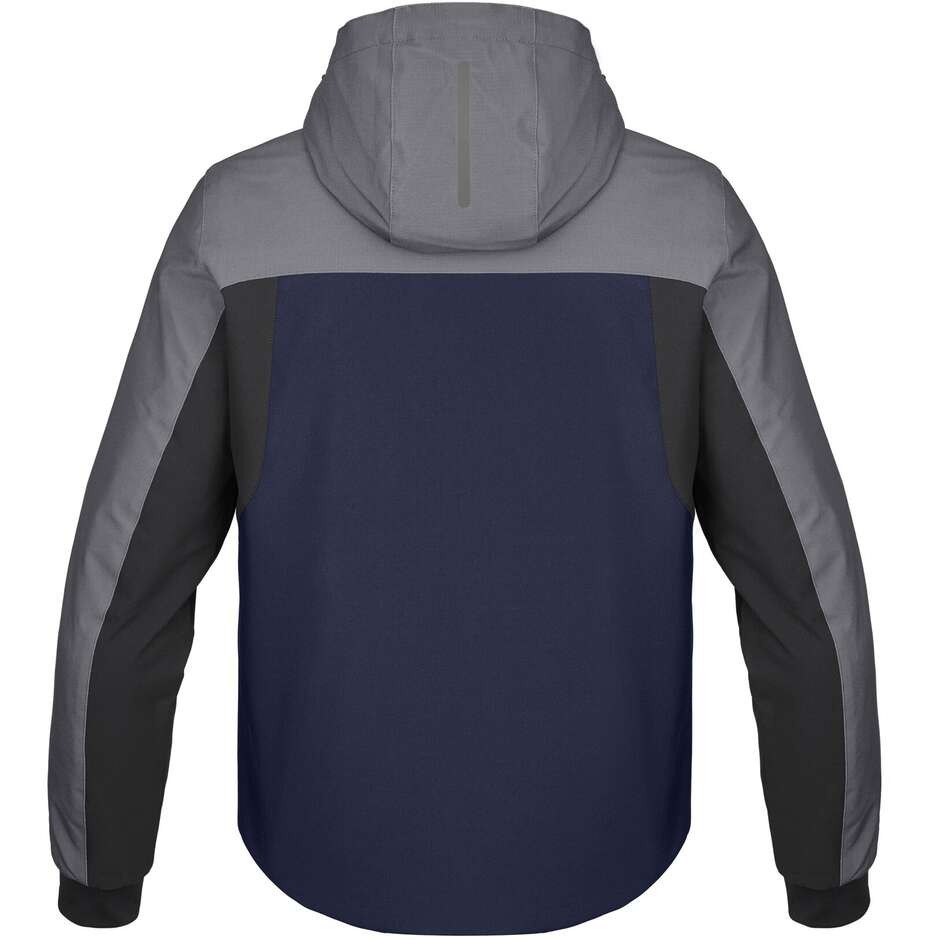 Giubbotto Moto Spidi HOODIE H2OUT II Blu Argento