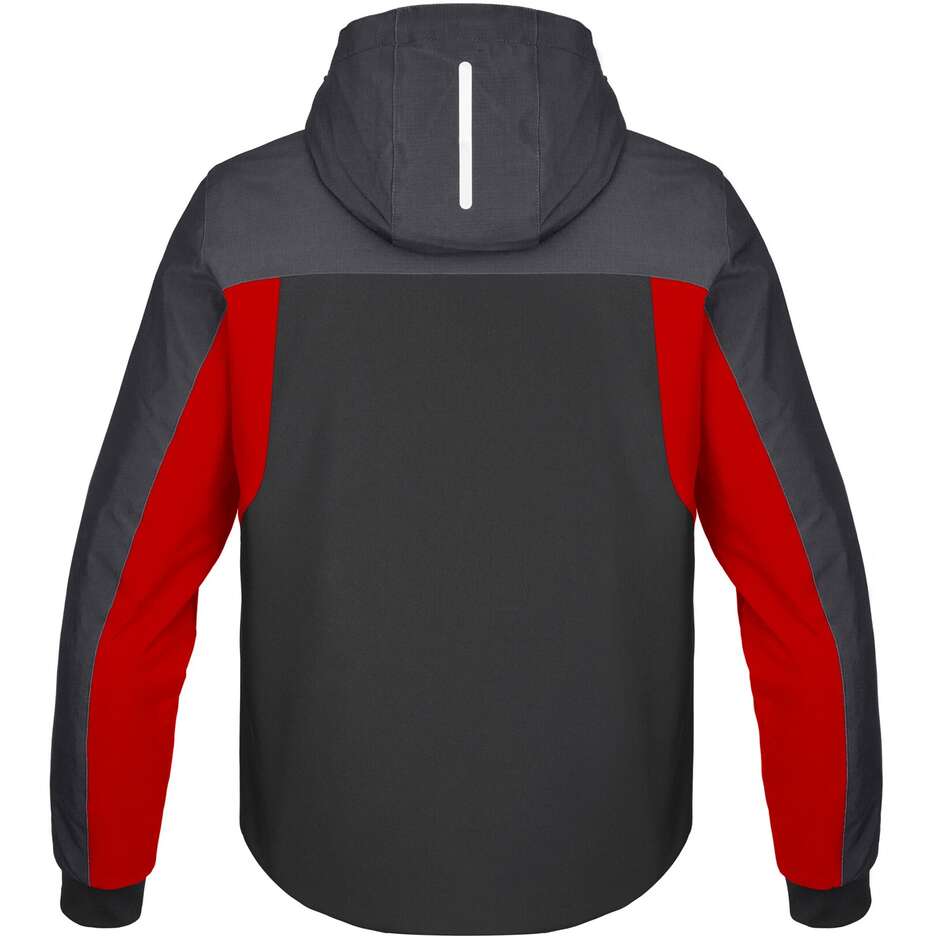 Giubbotto Moto Spidi HOODIE H2OUT II Nero Antracite Rosso fluo