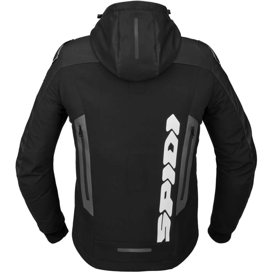 Giubbotto Moto Spidi HOODIE WARRIOR Nero Bianco
