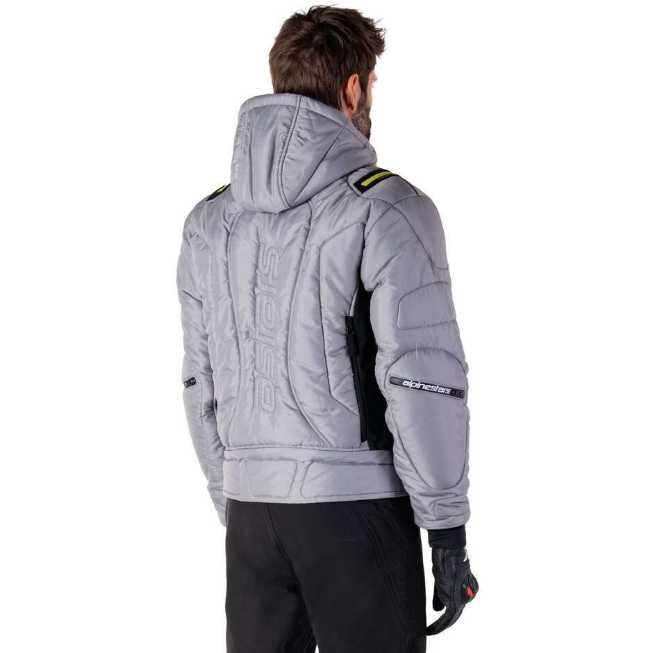 Giubbotto Moto Tessuto Alpinestars MOHOBBS WP LUNAR Grigio Lime Punch