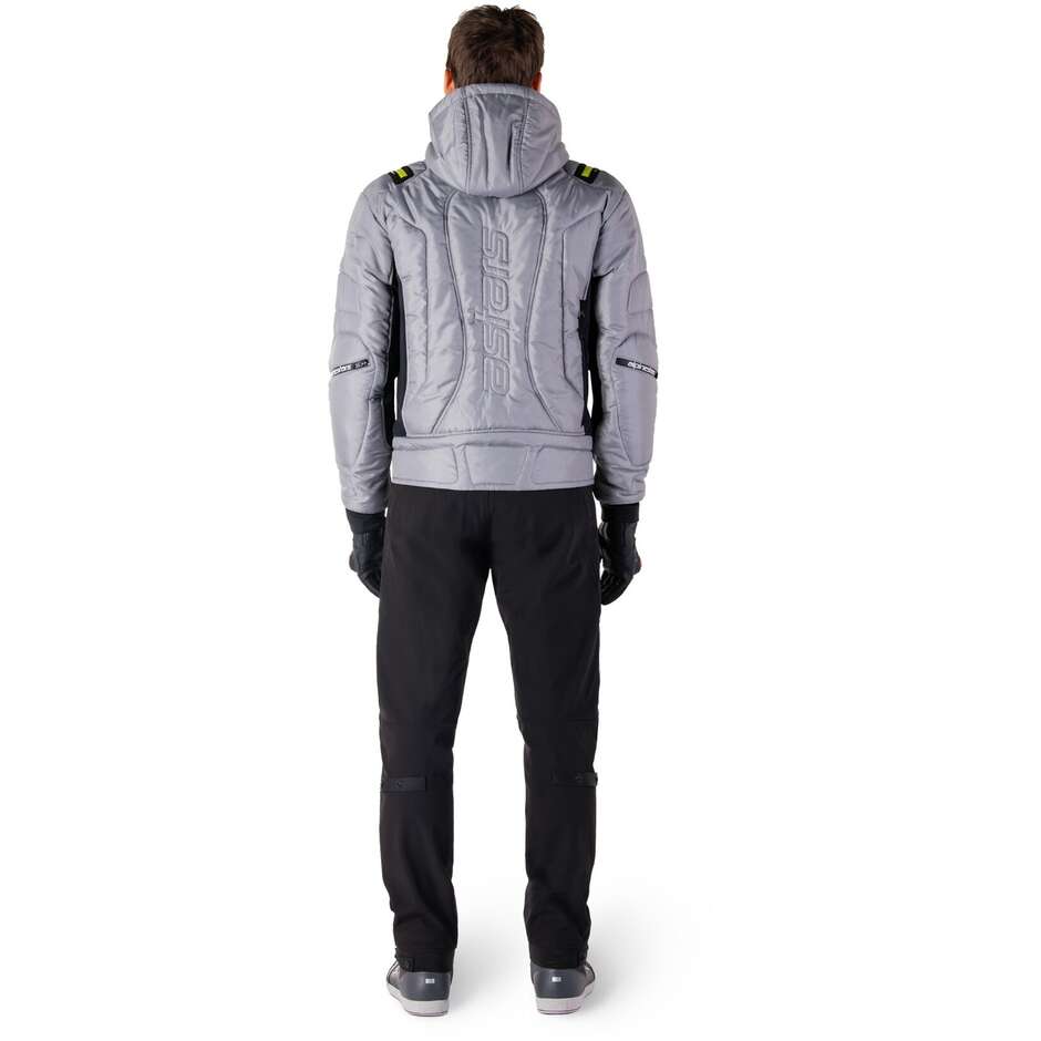 Giubbotto Moto Tessuto Alpinestars MOHOBBS WP LUNAR Grigio Lime Punch
