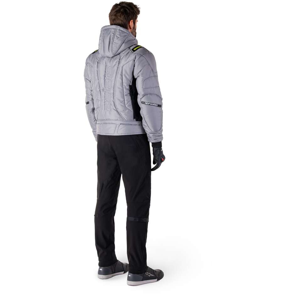 Giubbotto Moto Tessuto Alpinestars MOHOBBS WP LUNAR Grigio Lime Punch