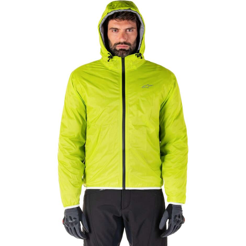 Giubbotto Moto Tessuto Alpinestars MOHOBBS WP LUNAR Grigio Lime Punch