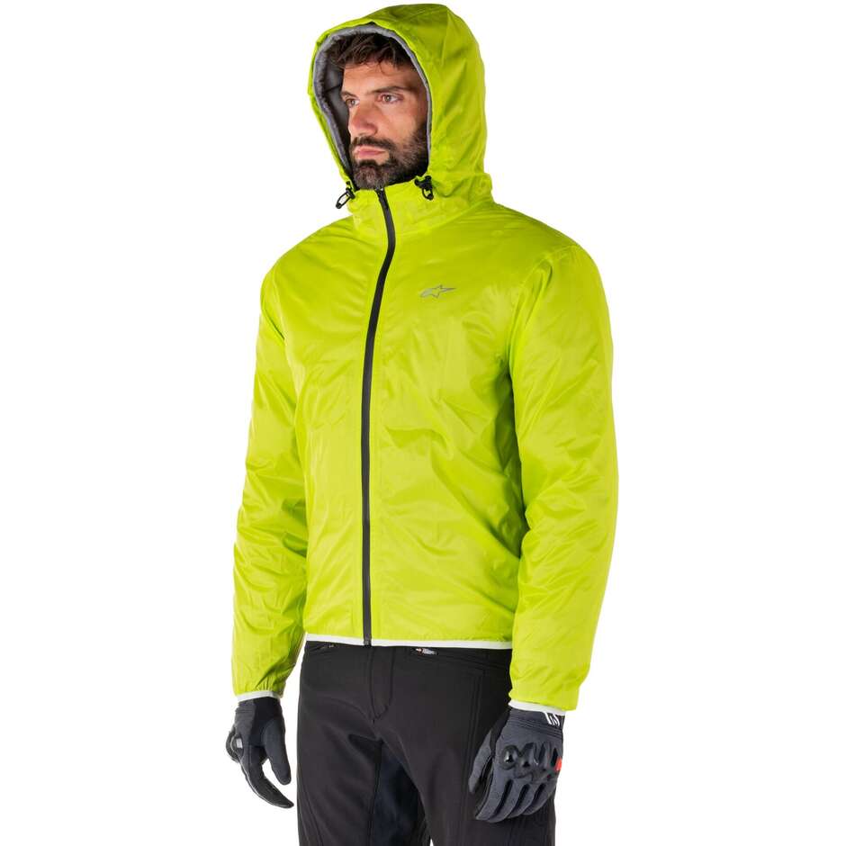 Giubbotto Moto Tessuto Alpinestars MOHOBBS WP LUNAR Grigio Lime Punch