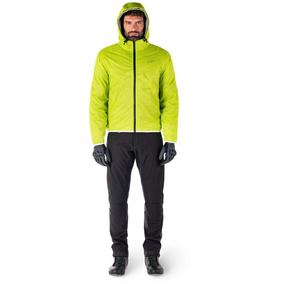 Giubbotto Moto Tessuto Alpinestars MOHOBBS WP LUNAR Grigio Lime Punch