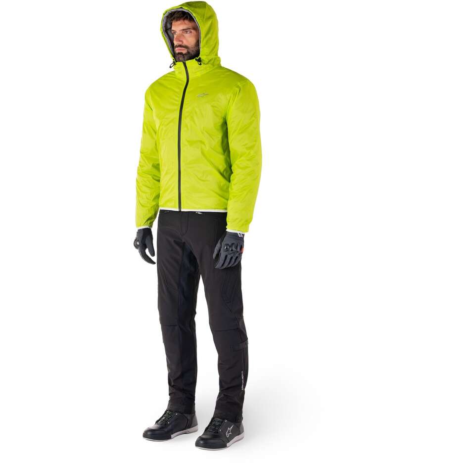 Giubbotto Moto Tessuto Alpinestars MOHOBBS WP LUNAR Grigio Lime Punch
