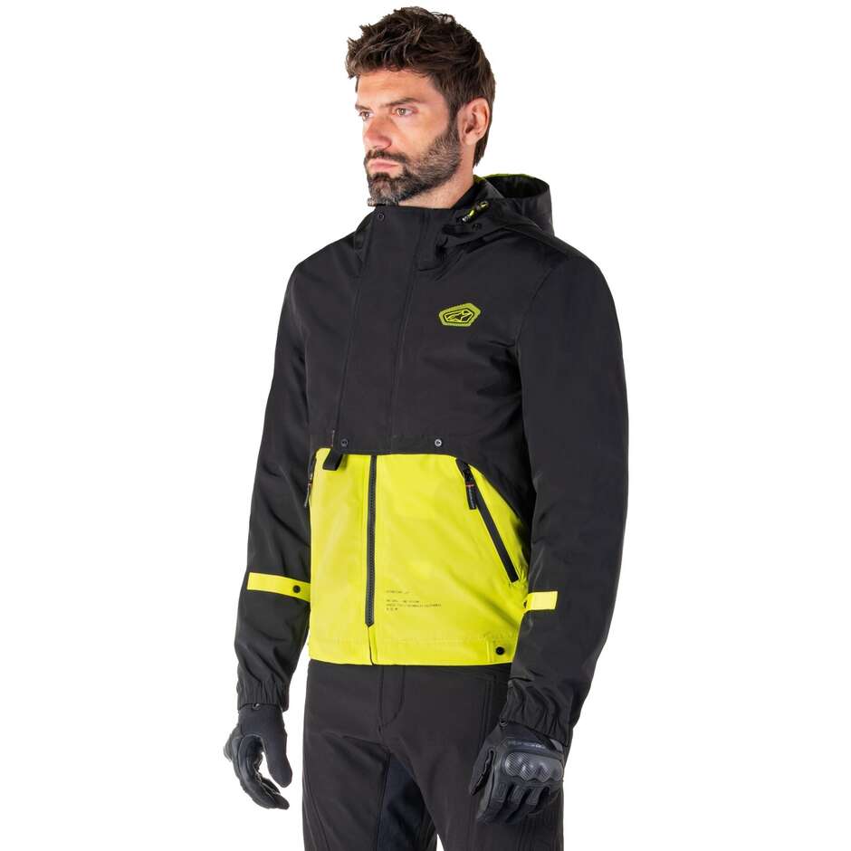 Giubbotto Moto Tessuto Alpinestars MOOTANT WP PARKA Lime Punch Nero