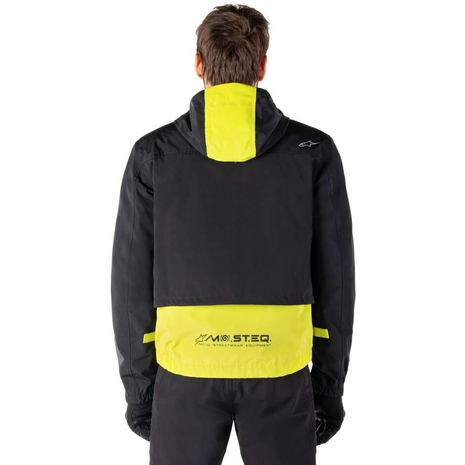 Giubbotto Moto Tessuto Alpinestars MOOTANT WP PARKA Lime Punch Nero