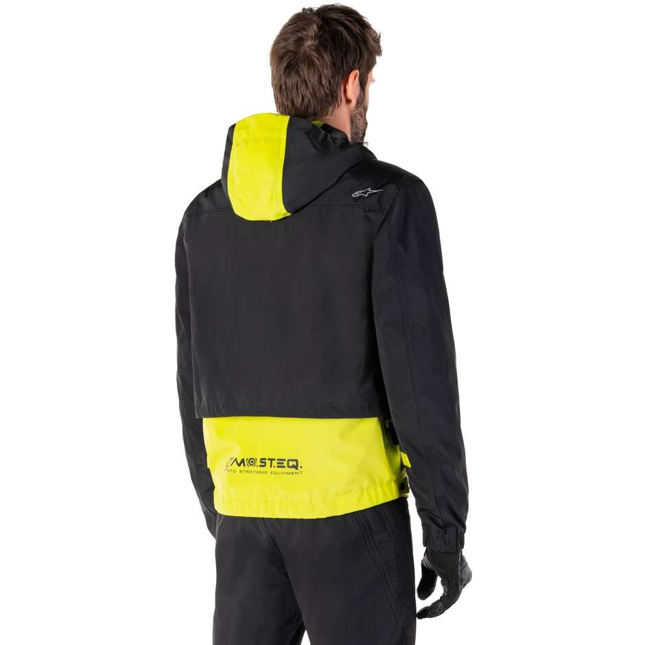 Giubbotto Moto Tessuto Alpinestars MOOTANT WP PARKA Lime Punch Nero