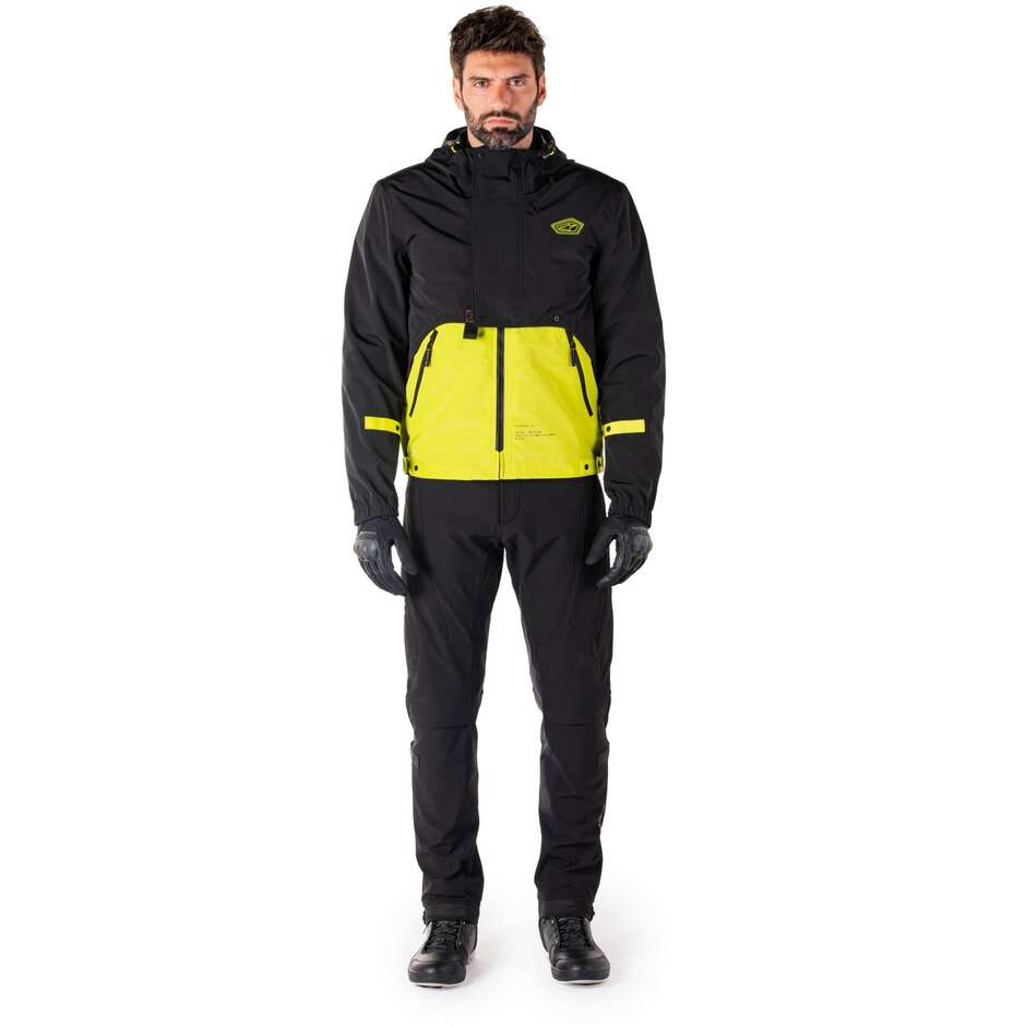 Giubbotto Moto Tessuto Alpinestars MOOTANT WP PARKA Lime Punch Nero