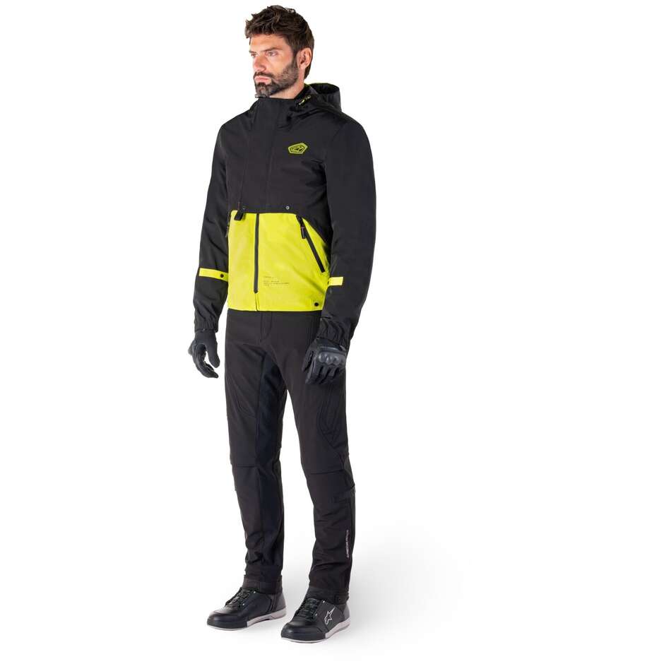 Giubbotto Moto Tessuto Alpinestars MOOTANT WP PARKA Lime Punch Nero