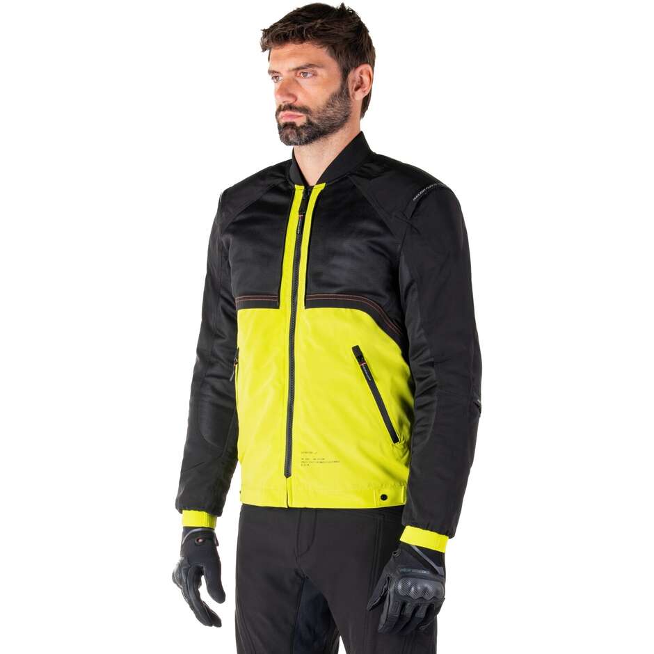 Giubbotto Moto Tessuto Alpinestars MOOTANT WP PARKA Lime Punch Nero