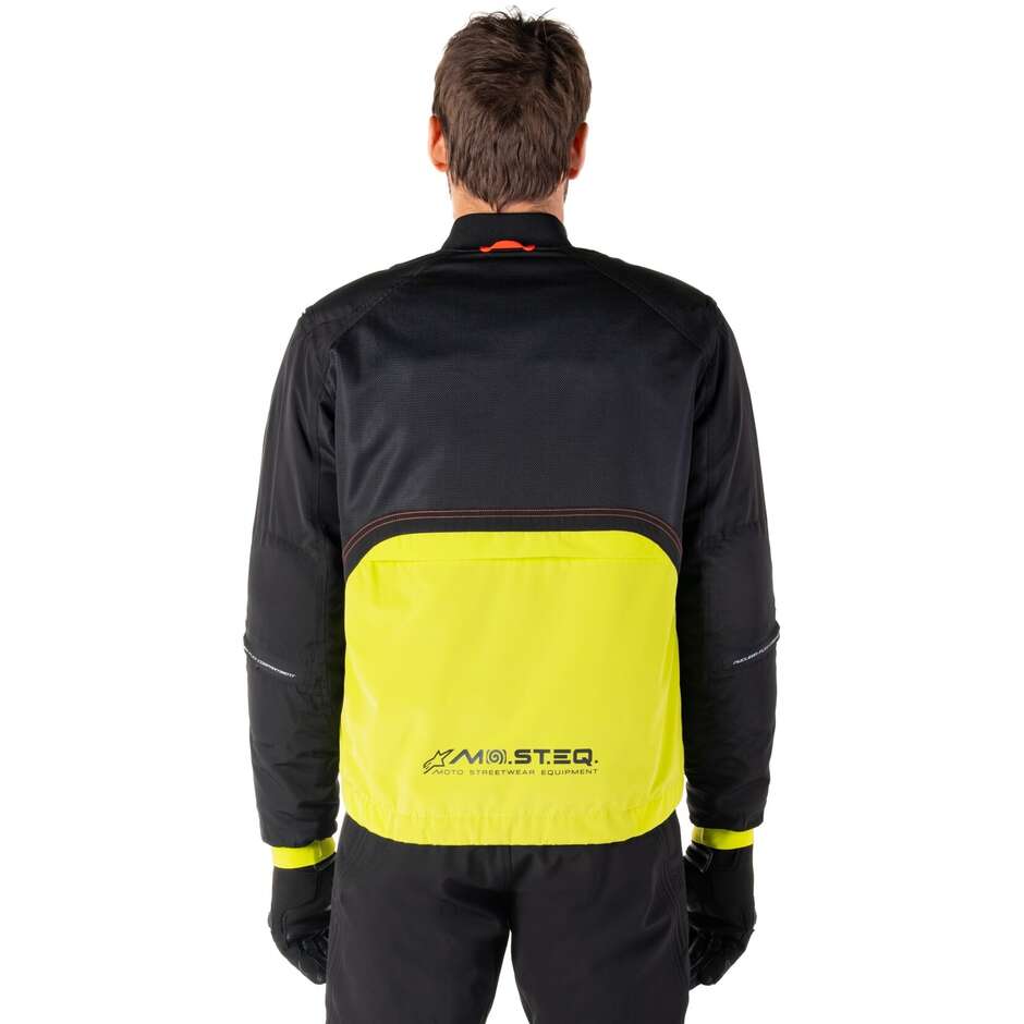 Giubbotto Moto Tessuto Alpinestars MOOTANT WP PARKA Lime Punch Nero
