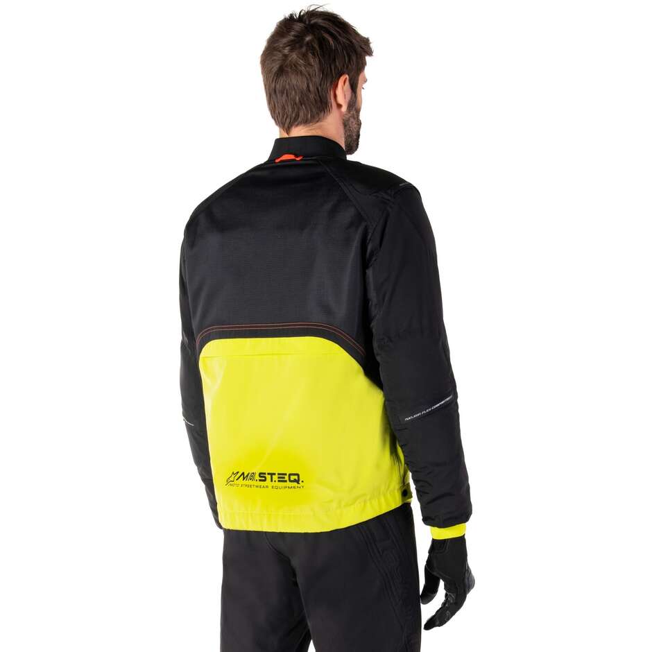 Giubbotto Moto Tessuto Alpinestars MOOTANT WP PARKA Lime Punch Nero