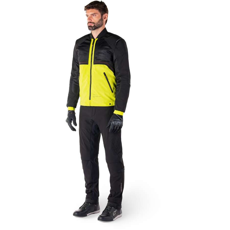 Giubbotto Moto Tessuto Alpinestars MOOTANT WP PARKA Lime Punch Nero