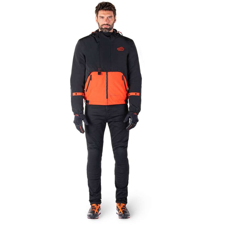 Giubbotto Moto Tessuto Alpinestars MOOTANT WP PARKA Spicy Arancio Nero