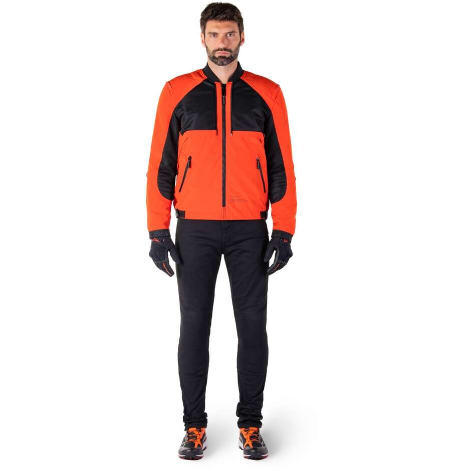 Giubbotto Moto Tessuto Alpinestars MOOTANT WP PARKA Spicy Arancio Nero