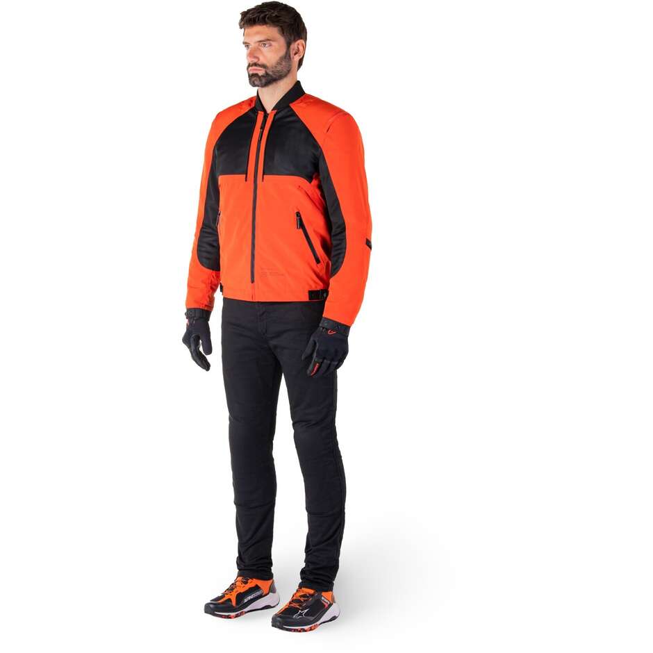 Giubbotto Moto Tessuto Alpinestars MOOTANT WP PARKA Spicy Arancio Nero