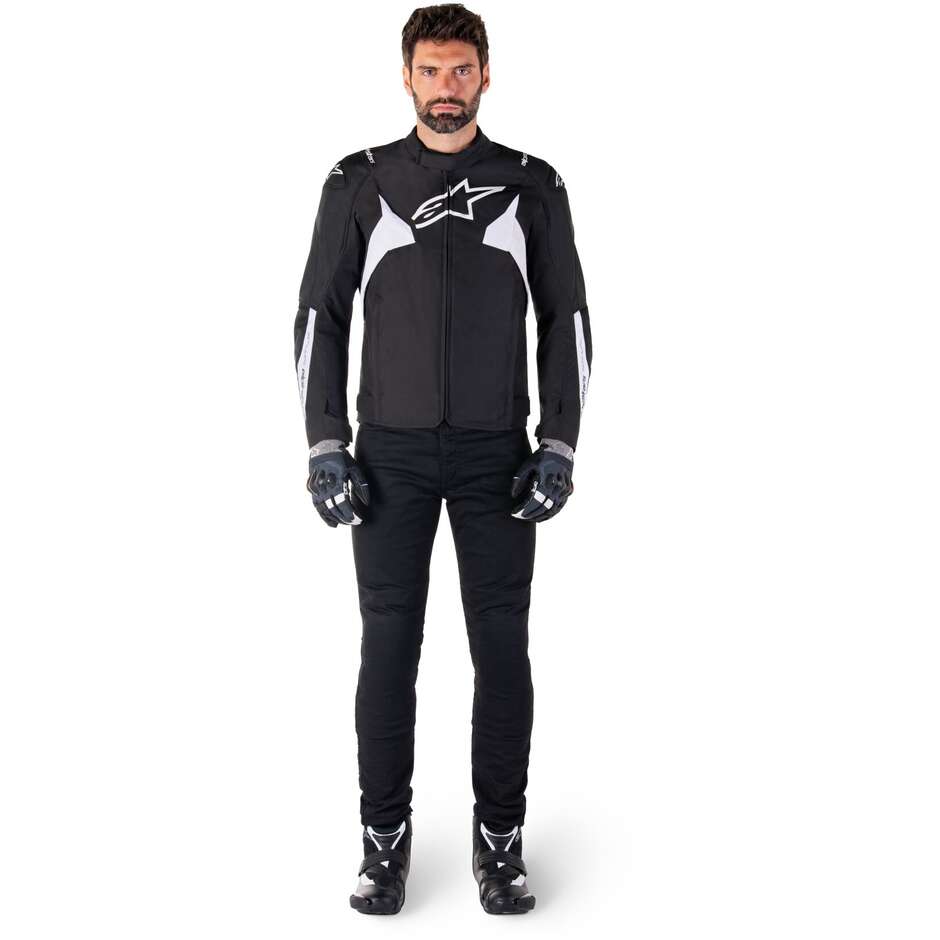 Giubbotto Moto Tessuto Alpinestars T-JAWS V4 WP Nero Bianco