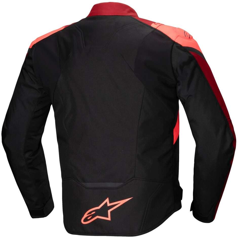 Giubbotto Moto Tessuto Alpinestars T-JAWS V4 WP Nero Rosso Fluo Scuro Rosso