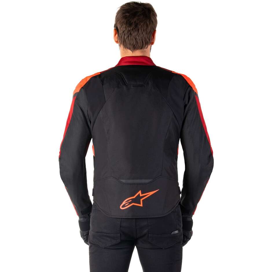 Giubbotto Moto Tessuto Alpinestars T-JAWS V4 WP Nero Rosso Fluo
