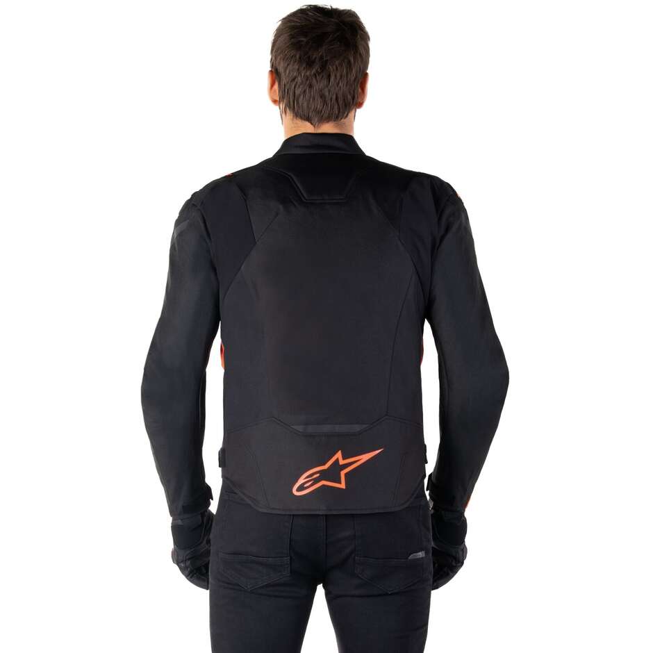 Giubbotto Moto Tessuto Alpinestars T-JAWS V4 WP Nero Rosso Fluo