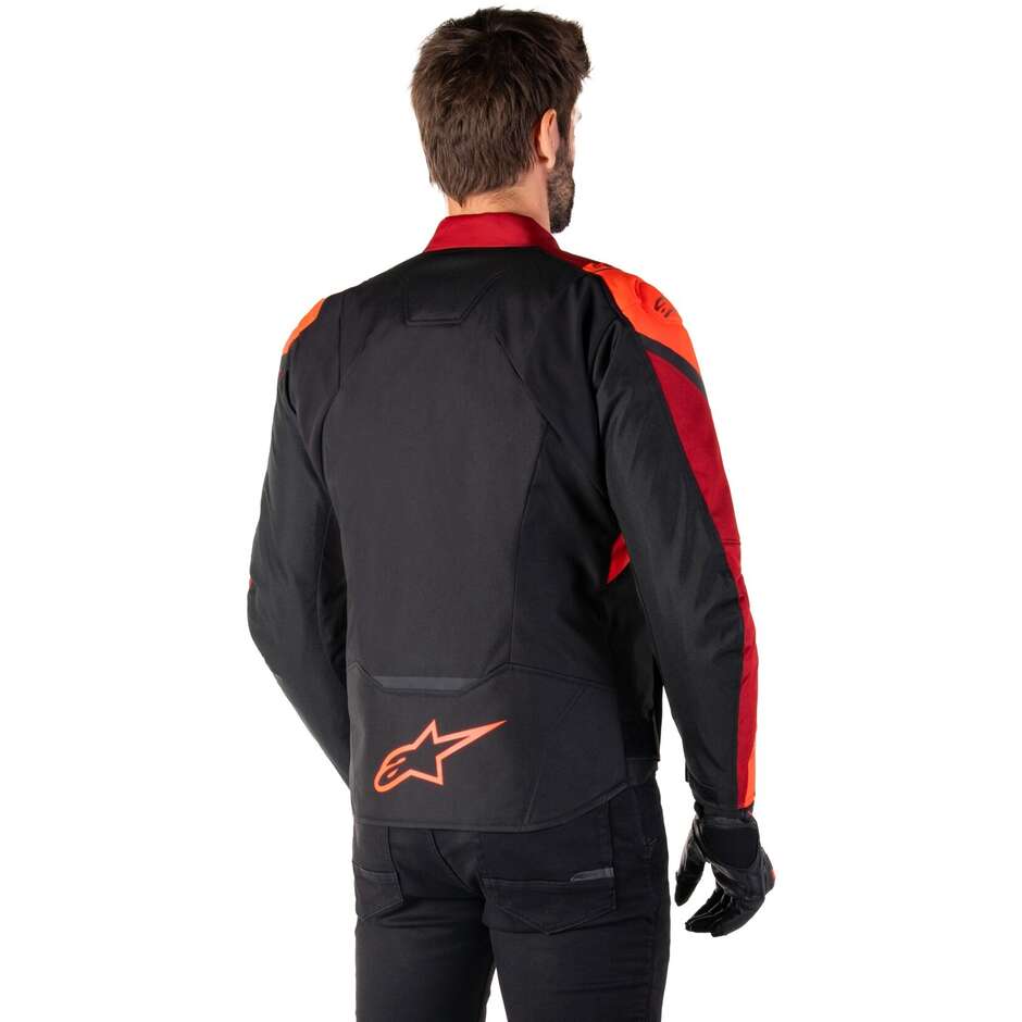 Giubbotto Moto Tessuto Alpinestars T-JAWS V4 WP Nero Rosso Fluo