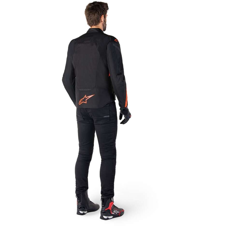 Giubbotto Moto Tessuto Alpinestars T-JAWS V4 WP Nero Rosso Fluo
