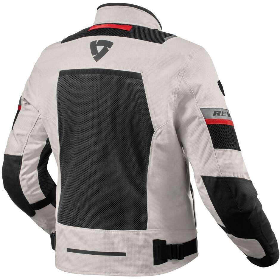 Giubbotto Moto Tessuto Rev'it TORNADO 4 H2O Argento Nero