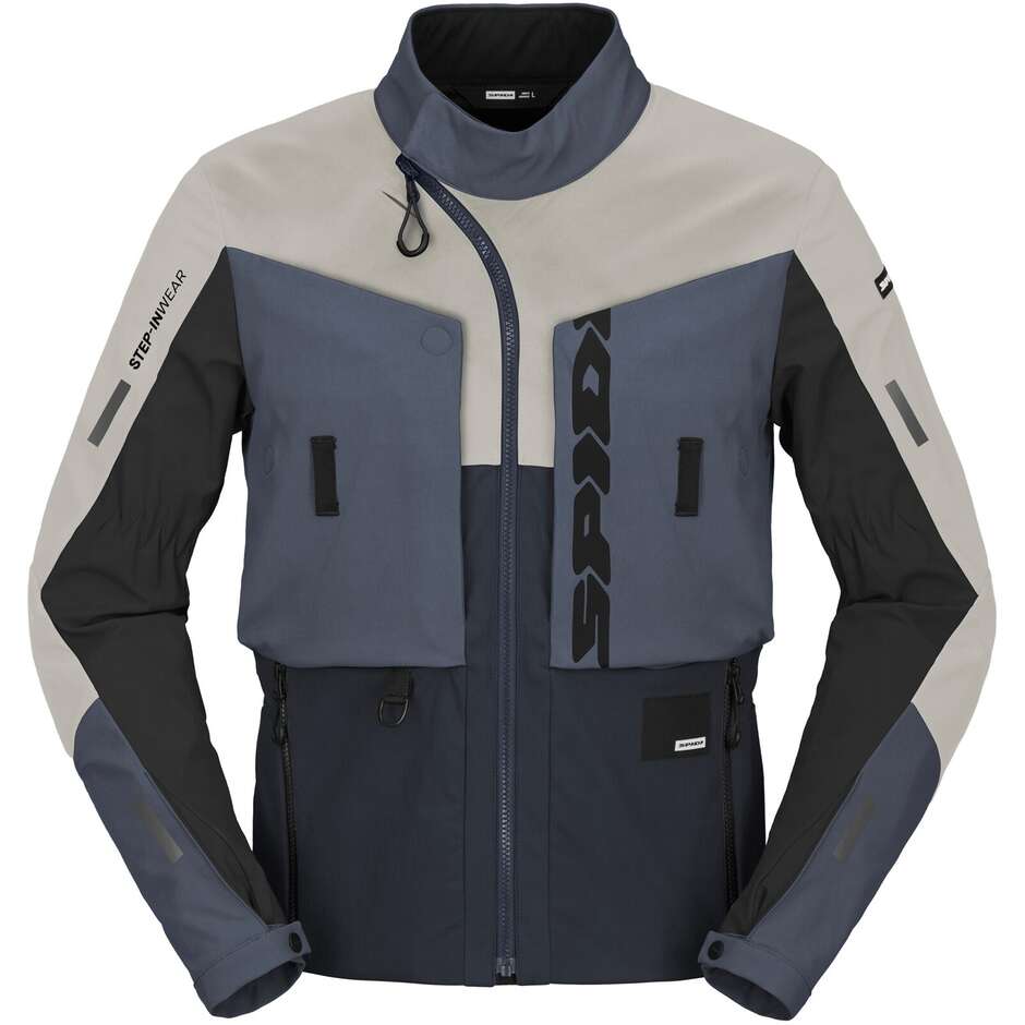Giubbotto Moto Tessuto FRONTIER JACKET Ghiaccio Blu taglia XL