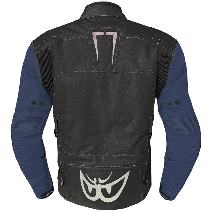 Giubbotto Moto Tessuto Tecnico Berik 2.0 NJ-173302FR Mega Sport Nero Blu