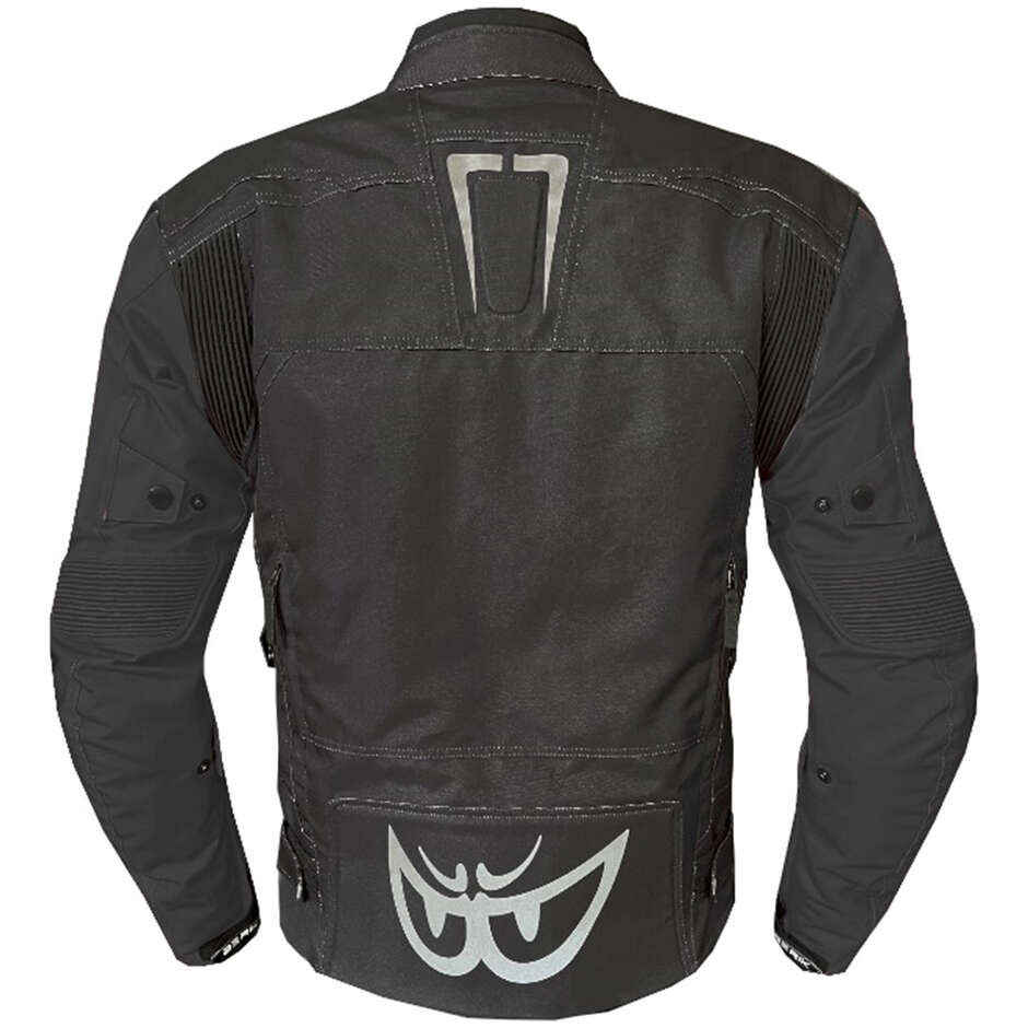 Giubbotto Moto Tessuto Tecnico Berik 2.0 NJ-173302FR Mega Sport Nero Grigio Rosso