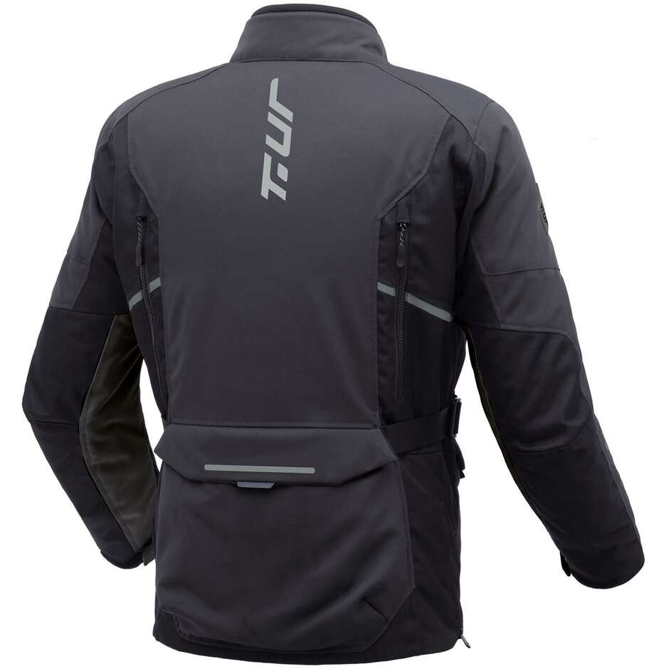 Giubbotto Moto Touring T-UR T8126M LAPLAND HYDROSCUD Antracite Nero