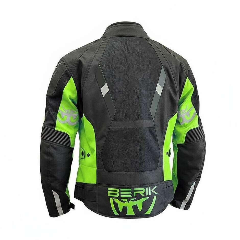 Giubbotto Moto Traforato Berik 2.0 NJ-173315-IT Mesh Air Nero Giallo Fluo