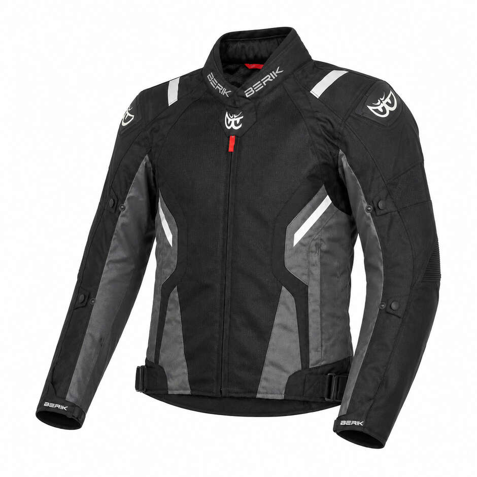 Giubbotto Moto Traforato Berik 2.0 NJ-173315-IT Mesh Air Nero Grigio Scuro