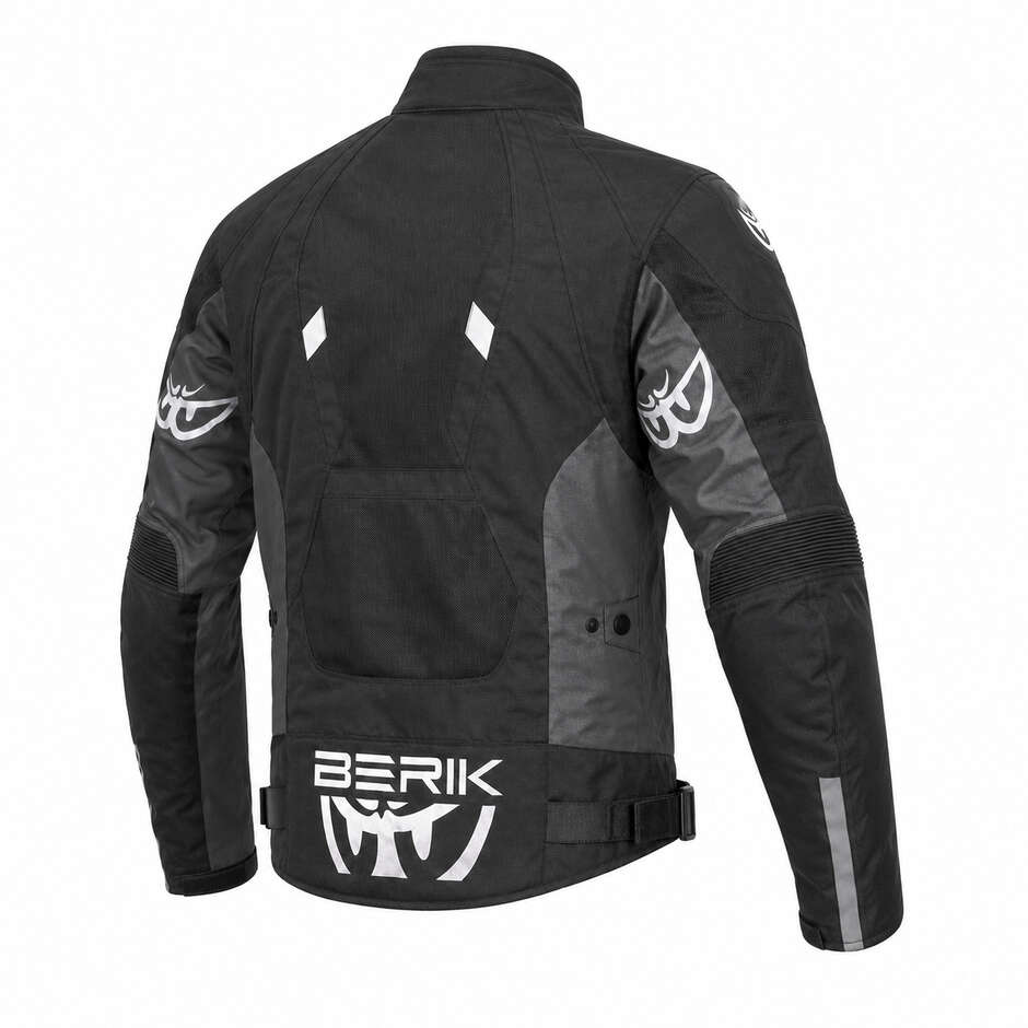 Giubbotto Moto Traforato Berik 2.0 NJ-173315-IT Mesh Air Nero Grigio Scuro
