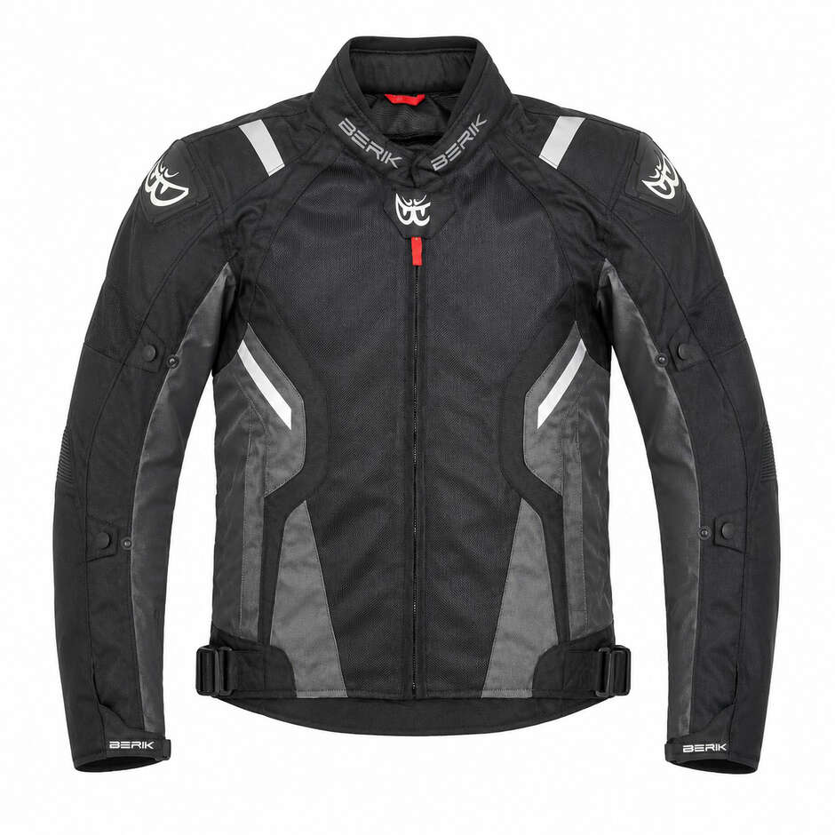 Giubbotto Moto Traforato Berik 2.0 NJ-173315-IT Mesh Air Nero Grigio Scuro