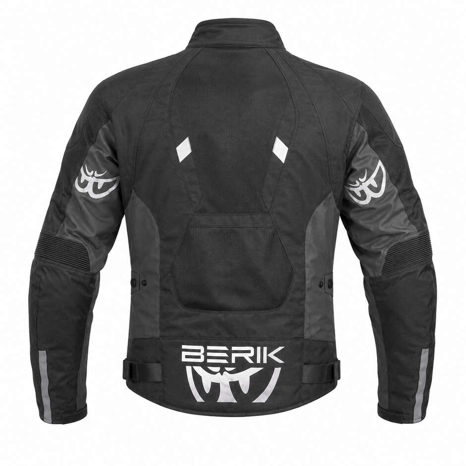 Giubbotto Moto Traforato Berik 2.0 NJ-173315-IT Mesh Air Nero Grigio Scuro
