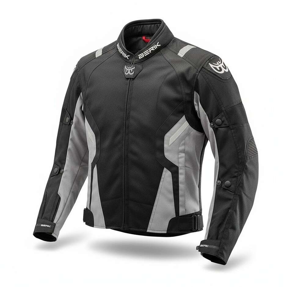 Giubbotto Moto Traforato Berik 2.0 NJ-173315-IT Mesh Air Nero Grigio