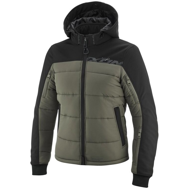 Giubbotto Piumino Moto Donna ASPEN LADY Kaki Nero taglia S