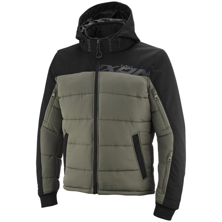 Giubbotto Piumino Moto ASPEN Kaki Nero taglia L