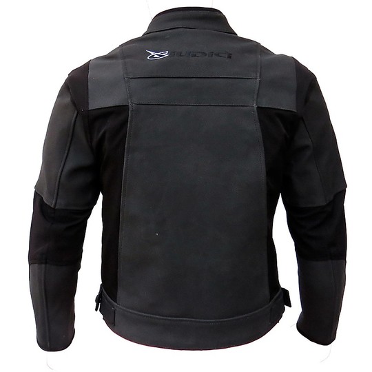Giudici Motorcycle Jacket Veste en cuir et tissu amovible noir