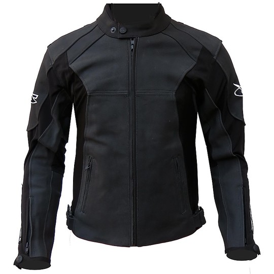 Giudici Motorcycle Jacket Veste en cuir et tissu amovible noir