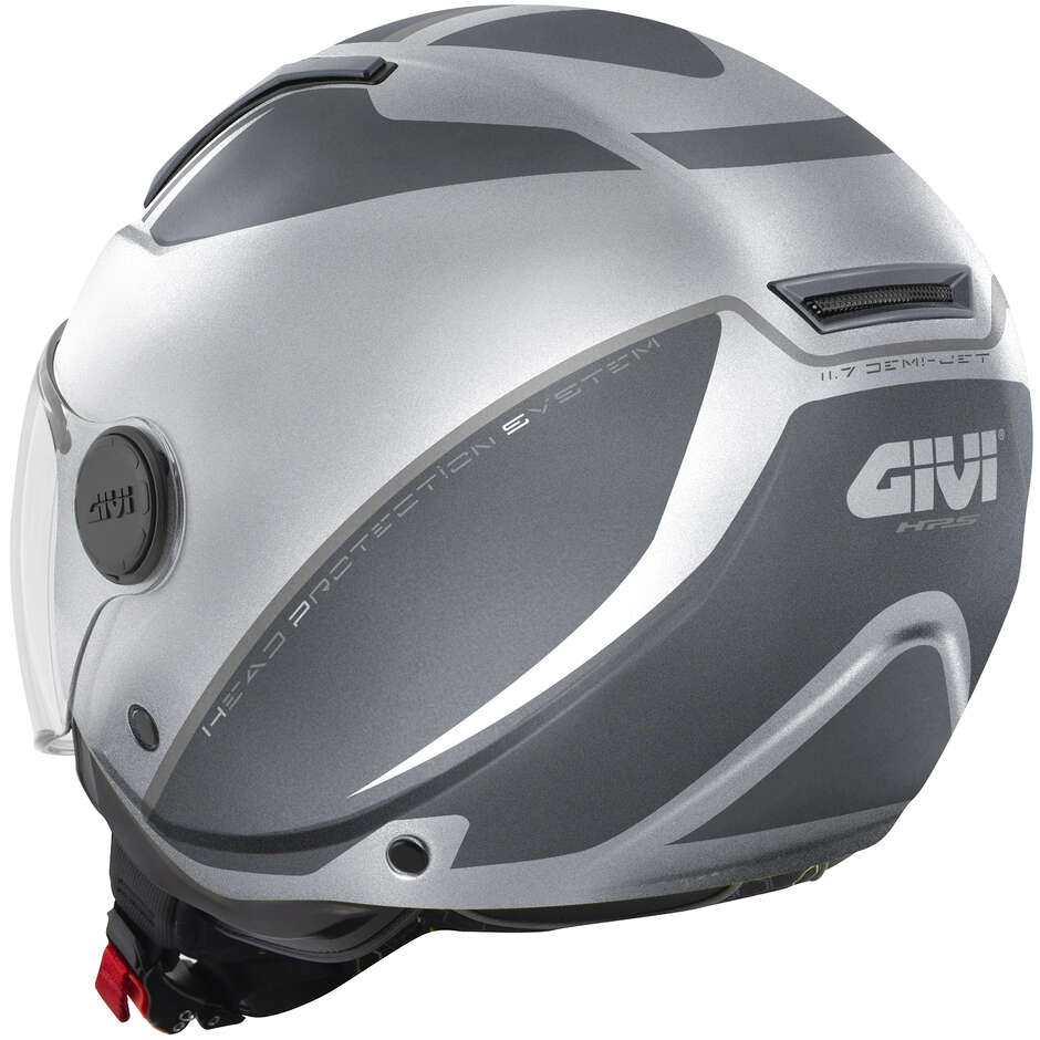 Givi 11.7F Logic Jet Motorcycle Helmet Titanium Silver