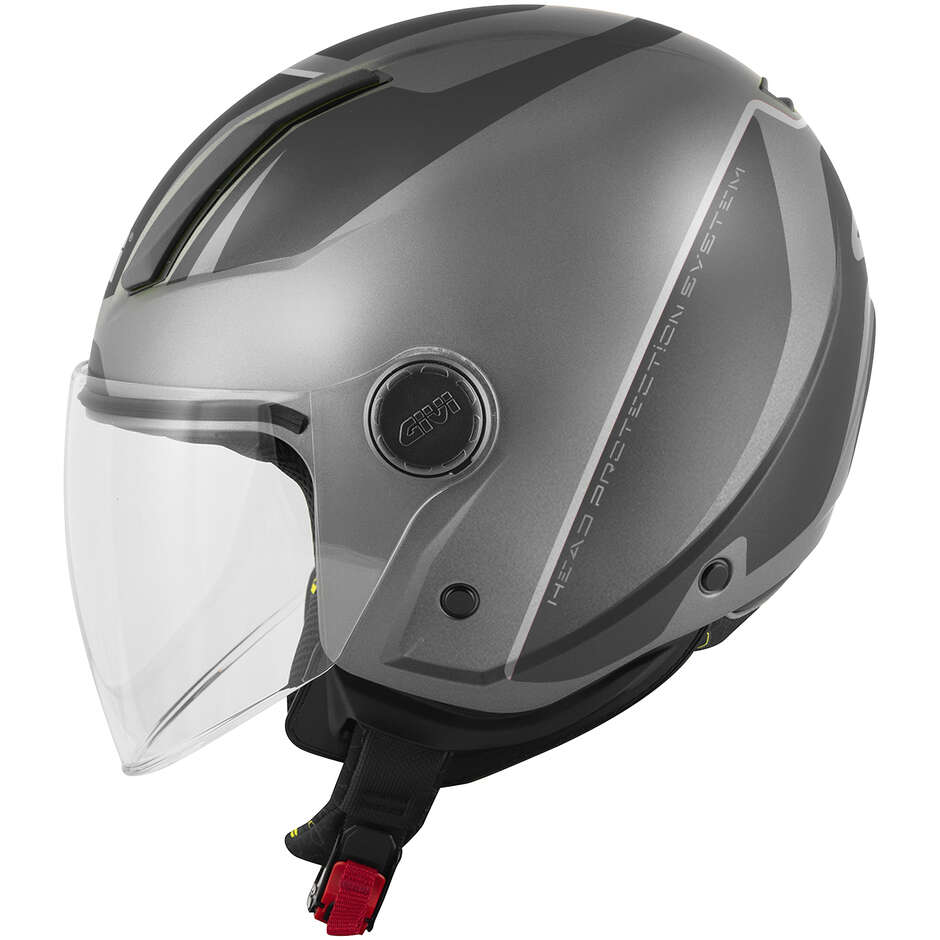Givi 11.7F Logic Jet Motorradhelm Titan Silber